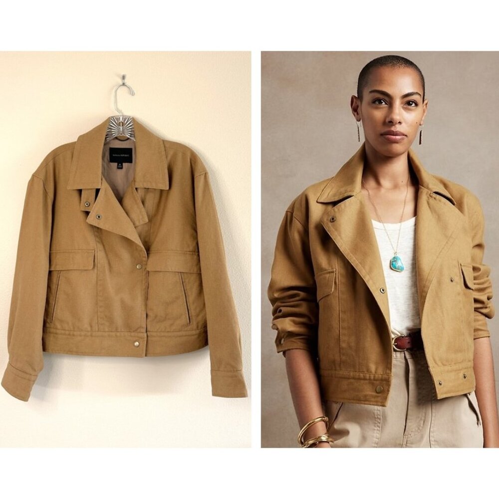 Banana Republic Amelia Flight Jacket in Caramel Apple